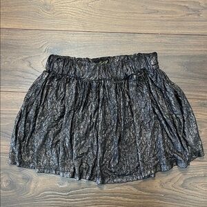 Shiny Short Black Skirt